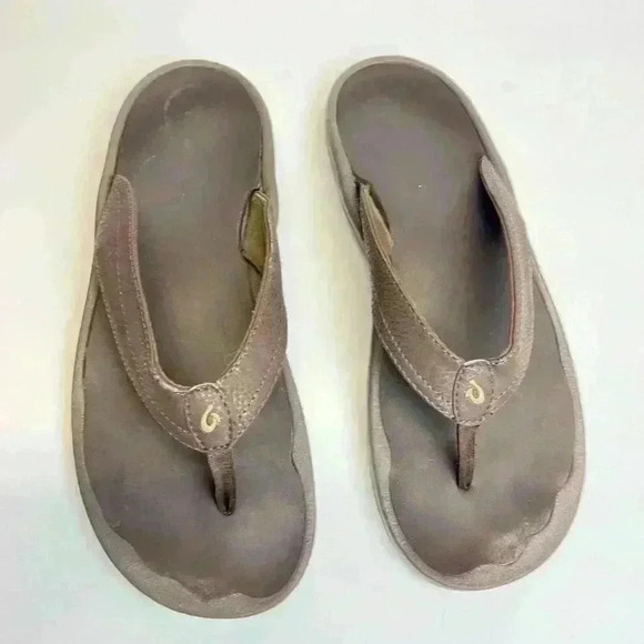 Olukai Ohana Dark Java Comfort Flip Flop Sandal Women's US Size 11 - Picture 2 of 7